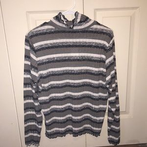 Women’s striped turtle neck sweater